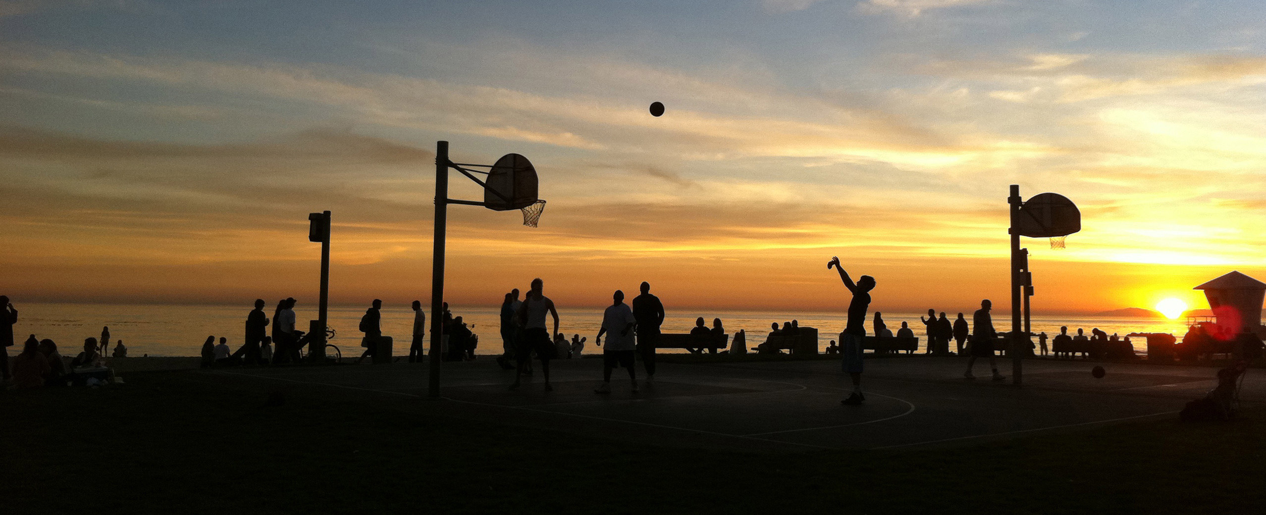 BasketBall at Sunset - laguna Beach